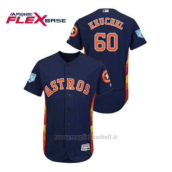 Maglia Baseball Uomo Houston Astros Dallas Keuchel 2019 Entrenamiento De Primavera Flex Base Blu